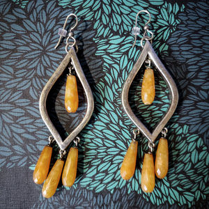 Simon Sebbag SSD sterling drop earrings orange bea